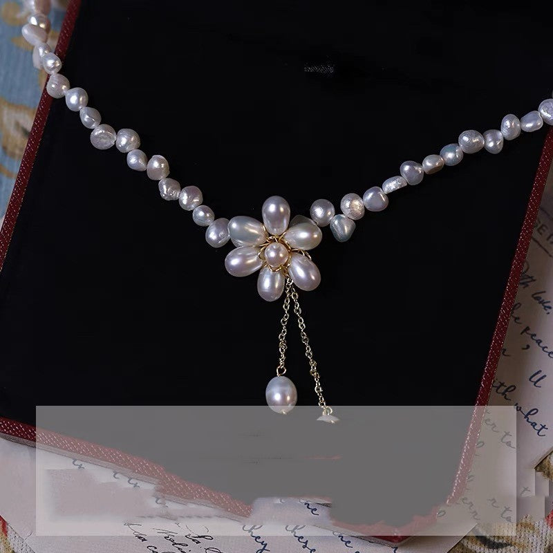 Natural Freshwater Pearl Copper Plated 14K Gold Necklace
