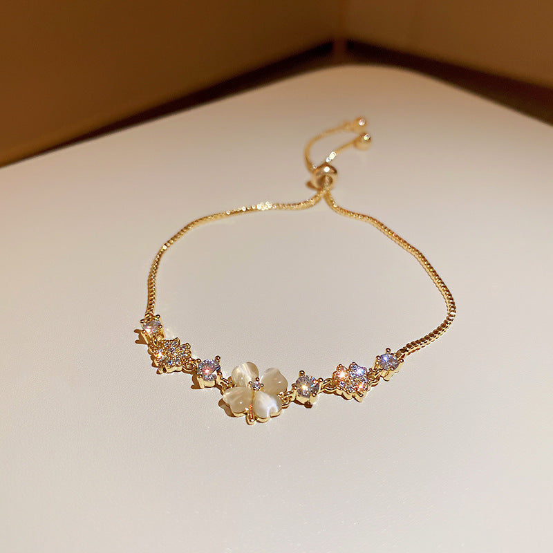 Real Gold Electroplating Super Fairy Temperament Diamond Bracelet