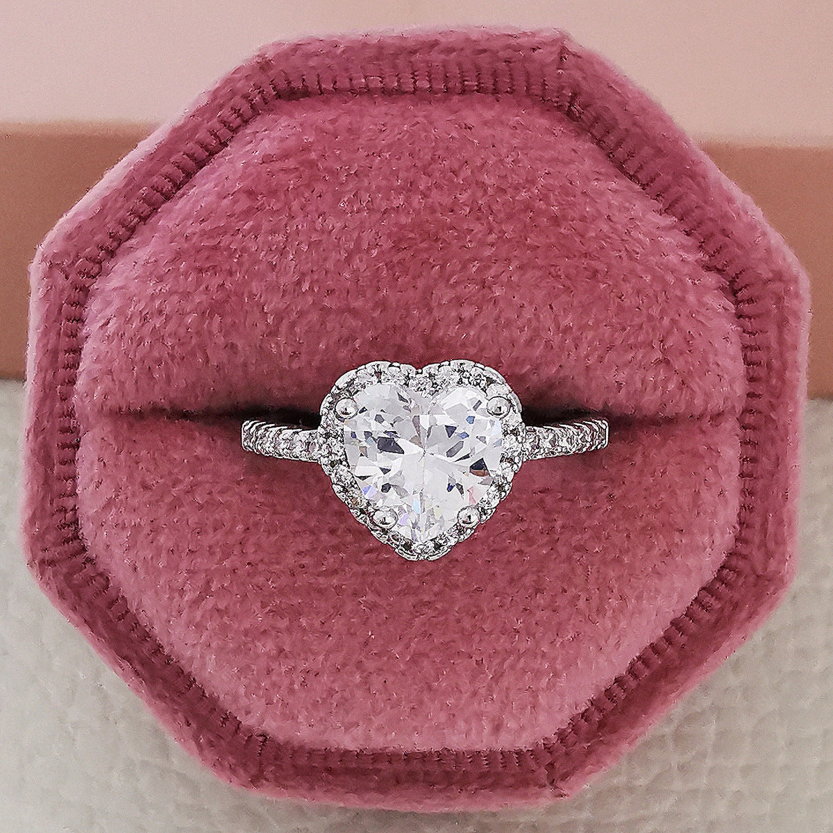 Fashion Luxury Multicolor CZ Wedding Rings Women T Shape Party Gift