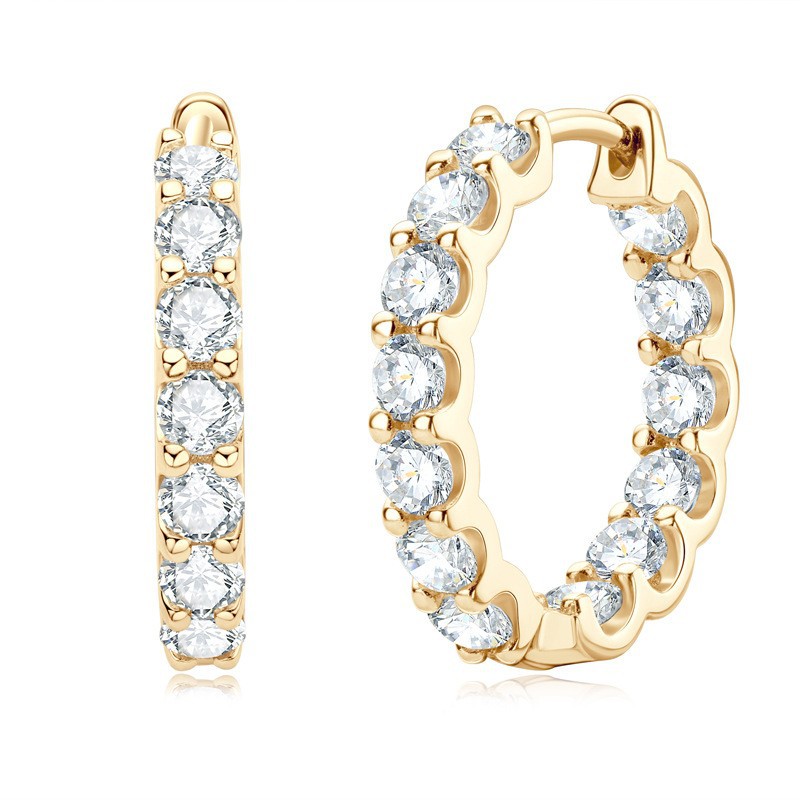 Fashion Personality Diamond Stud Moissanite Earrings