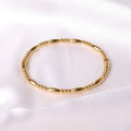 Titanium Steel Gold-plated Diamond-studded Silver Bracelet